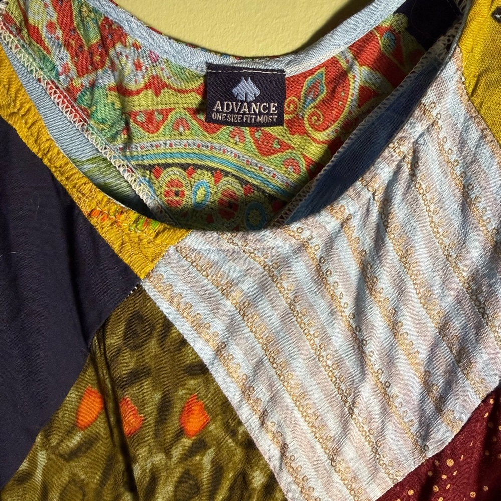Patchwork Sleeveless Dress - Multicolor - Picture 2 of 5